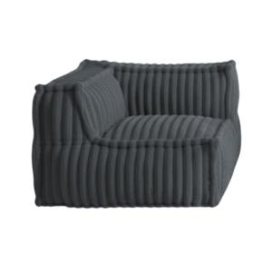 Módulo esquina izquierda para sofá pelo acanalado 90x90 cm…