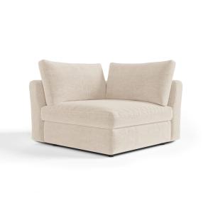 Módulo esquinero tejido tramado tacto suave beige