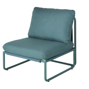 Módulo para sofá de jardín modulable en verde azulado