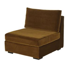 Módulo para sofá de terciopelo bronce