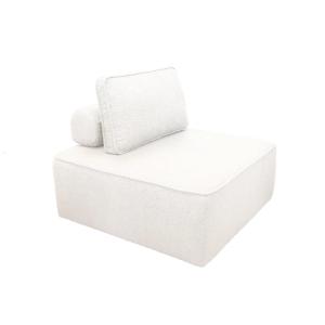 Módulo para sofá modular en tejido borreguito, crema
