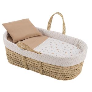 Moisés de palma acolchado une 39x80x25 cm blush