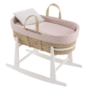 Moisés palma acolchado   pata madera blanca 39x80x61 cm min…