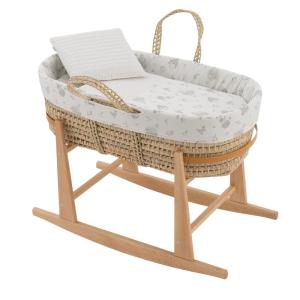 Moisés palma acolchado   patas madera natural 39x80x61 cm c…