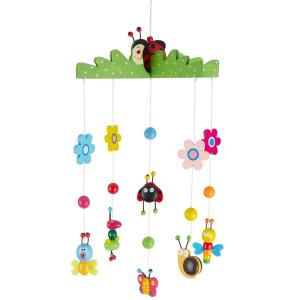 Móvil bebé 3D de madera, edición insectos