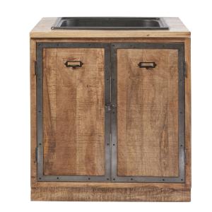 Mueble bajo de cocina con fregadero con 2 puertas de mango…
