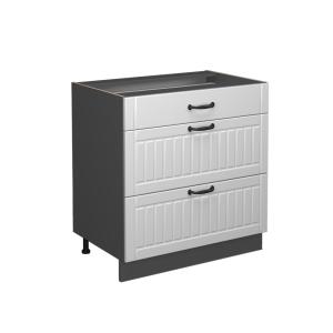 Mueble bajo de cocina sin encimera blanco casa de campo 80x…