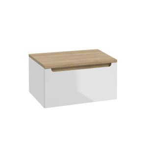 Mueble bajo lavabo 1 cajón encimera estratificado blanco