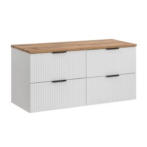 Mueble bajo lavabo encimera estratificado blanco