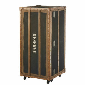 Mueble bar industrial con ruedas