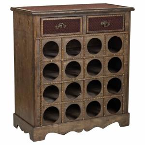 Mueble botellero de madera marrón 63x31x69,5