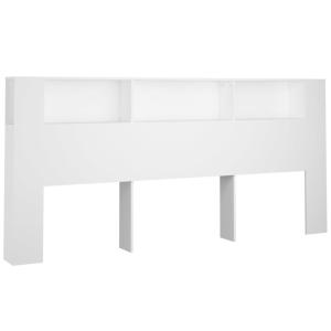 Mueble cabecero con armario de cama madera blanco 220x18,5x…
