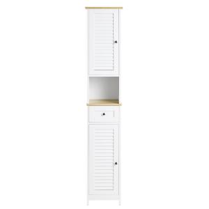 Mueble columna de baño con 2 puertas y 1 cajón