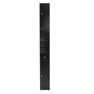 Mueble columna de baño con 2 puertas y 1 cajón mdf negro