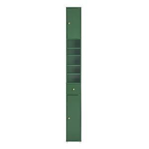 Mueble columna de baño con 5 estantes verde