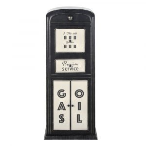Mueble de almacenaje surtidor de metal negro y blanco