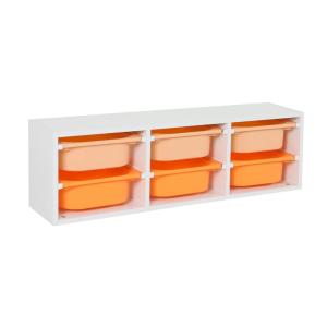 Mueble de almacenamiento infantil horizontal, 6 cajas color…