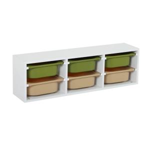 Mueble de almacenamiento infantil horizontal, 6 cajas color…