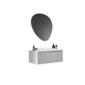 Mueble de baño 3 piezas en mdf blanco mate