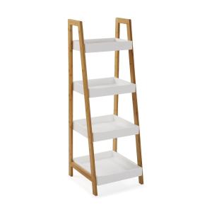 Mueble de baño 4 estantes en aglomerado efecto madera marró…
