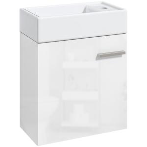Mueble de baño 40x23x50 cm blanco brillante