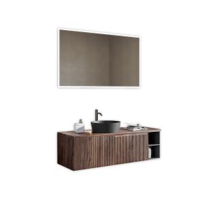 Mueble de baño 5 piezas en mdf roble rio