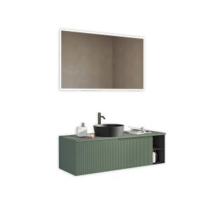 Mueble de baño 5 piezas en mdf salvia