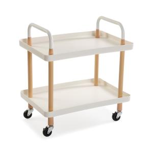 Mueble de baño auxiliar en metal blanco