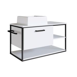 Mueble de baño con encimera 80 cm blanco