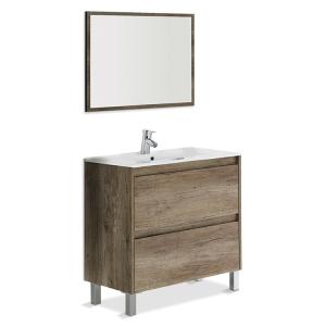 Mueble de baño con lavabo y espejo nordik
