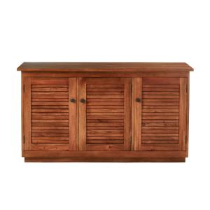 Mueble de baño de madera caoba maciza de 140 cm