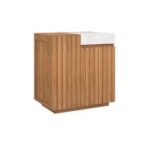 Mueble de baño de madera con lavabo integrado de 80 cm