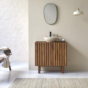 Mueble de baño de madera de mango de 80 cm