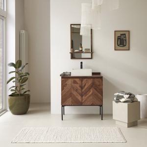 Mueble de baño de madera maciza de palisandro de 80 cm