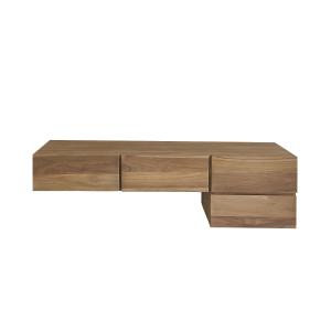 Mueble de baño de madera teca maciza de 145 cm