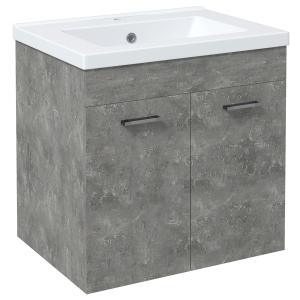 Mueble de baño gris 60 x 45.5 x 60 cm