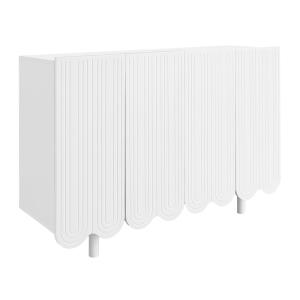 Mueble de baño moderno de madera blanca.