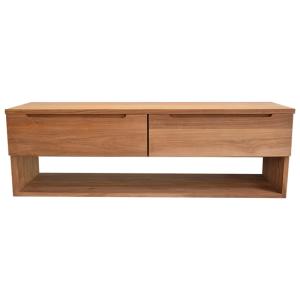 Mueble de baño suspendido teca masiva 140 cm