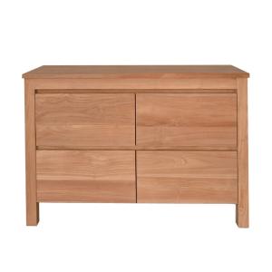 Mueble de baño teca masiva 140 cm