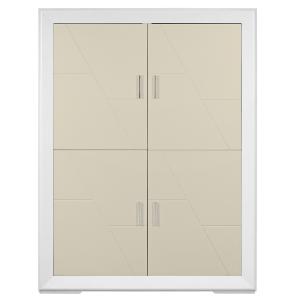 Mueble de cocina platero 4 puertas 132x42 blanco/crema