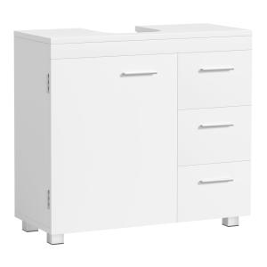 Mueble de lavabo de 30 x 70 x 64 cm de color blanco nube