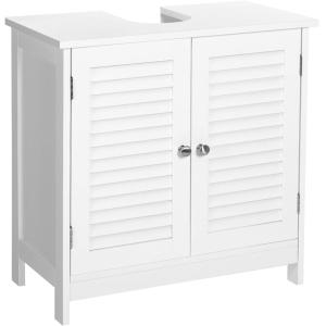 Mueble de lavabo de 60 x 30 x 60 cm de color blanco mate