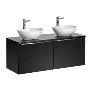 Mueble lavabo 120 cm estratificado negro