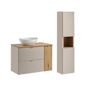 Mueble lavabo 2 cajones 1 puerta y columna estratificado 80…