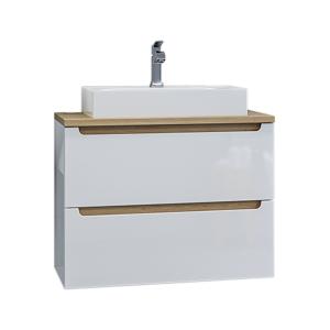 Mueble lavabo 2 cajones estratificado blanco