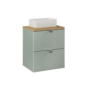 Mueble lavabo 2 cajones estratificado verde marrón