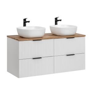 Mueble lavabo estratificado blanco