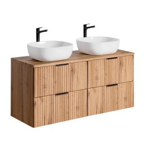 Mueble lavabo estratificado marrón