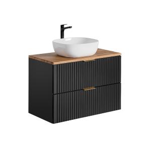 Mueble lavabo estratificado negro