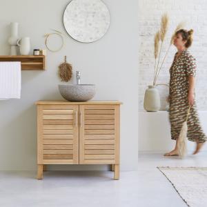 Mueble para lavabo de roble macizo de 85 cm